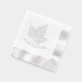 Persoonlijke Canada servetten met reliëf esdoornbl (Links)