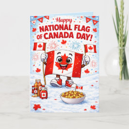 Persoonlijke Canada Vlag Dag Wenskaart Kaart