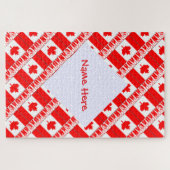 Persoonlijke Canada Vlag Legpuzzel Cadeau (Horizontaal)
