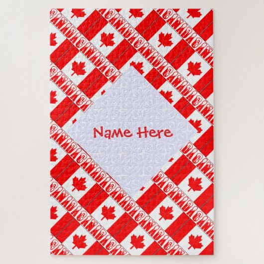 Persoonlijke Canada Vlag Legpuzzel Cadeau (Verticaal)
