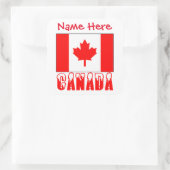 Persoonlijke Canada Vlag Naam Vierkant Label (Tas)