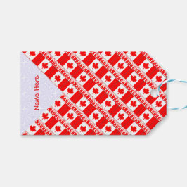 Persoonlijke Canada Vlag Patriotische Cadeaubijslu Cadeaulabel