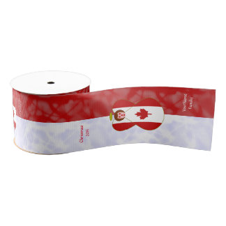 Persoonlijke Canadese engelenvlag Auburn rood wit Grosgrain Lint