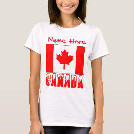 Persoonlijke Canadese Vlag Erfgoed Dames T-shirt