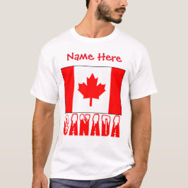 Persoonlijke Canadese Vlag Erfgoed Heren- T-shirt