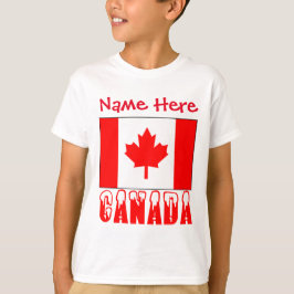 Persoonlijke Canadese Vlag Erfgoed Jongens T-shirt