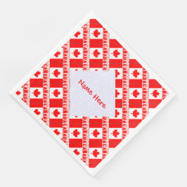 Persoonlijke Canadese vlag feestservetten van papi Servet