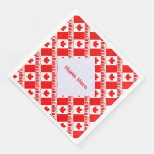 Persoonlijke Canadese vlag feestservetten van papi Servet