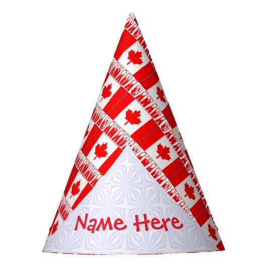 Persoonlijke Canadese vlag papier Feesthoedjes (Voorkant)