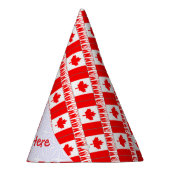 Persoonlijke Canadese vlag papier Feesthoedjes (Rechts)