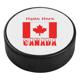 Persoonlijke Canadese vlag patriottisch Hockey Puck