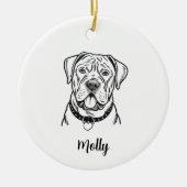 Persoonlijke Cane Corso-hond Kerstmis Keramisch Ornament (Voorkant)