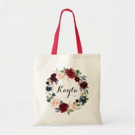 Persoonlijke Canvas tas. Florale Canvas tas. Bride Tote Bag