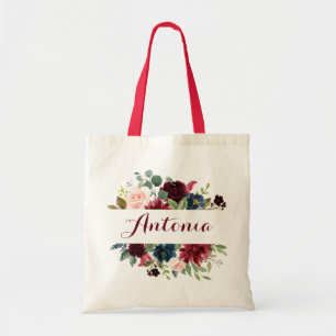 Persoonlijke Canvas tas. Florale Canvas tas. Bride Tote Bag