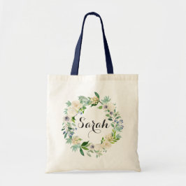 Persoonlijke Canvas tas. Florale Canvas tas. Bride Tote Bag