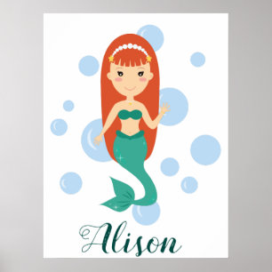 Persoonlijke canvas tas met schattig meisje poster