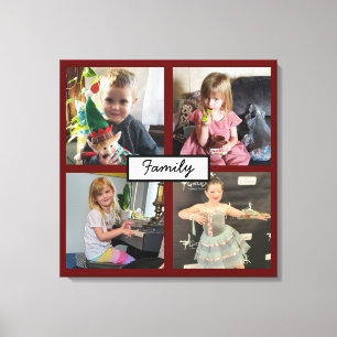 Persoonlijke Canvasprint met familiefoto's Canvas Afdruk