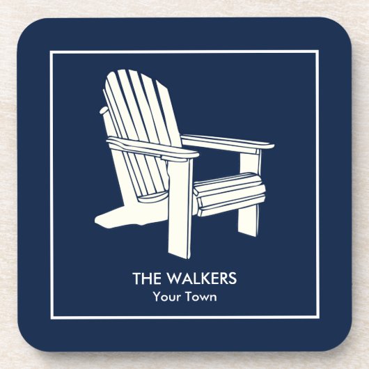 Persoonlijke cape Cod Adirondack voorzitter Bier Onderzetter (Voorkant)