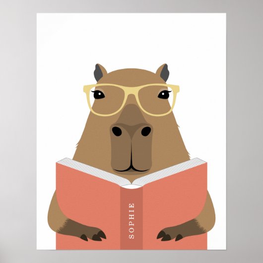 Persoonlijke capybara-afdruk poster (Voorkant)
