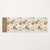 Persoonlijke Capybara Bloemenprint Yogamat (Achterkant (horizontaal))