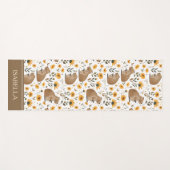 Persoonlijke Capybara Bloemenprint Yogamat (Voorkant (horizontaal))