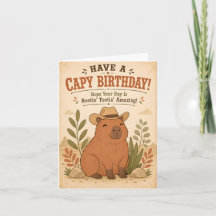 Persoonlijke Capybara Cowboy Grappige Verjaardagsk