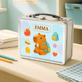 Persoonlijke Capybara Kinderen School Metalen Lunc