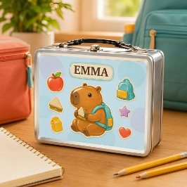 Persoonlijke Capybara Kinderen School Metalen Lunc