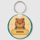 Persoonlijke Capybara Rugzak Sleutelhanger (Achterkant)