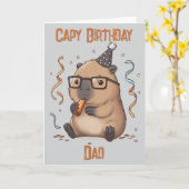 Persoonlijke Capybara Verjaardagskaart Kaart (Gele Bloem)