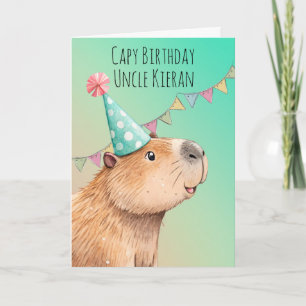 Persoonlijke Capybara Verjaardagskaart Kaart