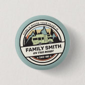 Persoonlijke caravan Adventures Ronde Button 3,2 Cm (Voorkant)