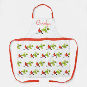 Persoonlijke Cardinal Bird Print-All-Over afdruk Schort (Voorkant)
