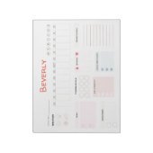 Persoonlijke Caregiving Daily Planner Notitieblok (Linkerzijde)