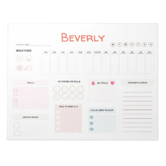 Persoonlijke Caregiving Daily Planner Notitieblok