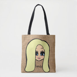 Persoonlijke Caricatuur Jute Print Boodschappentas Tote Bag