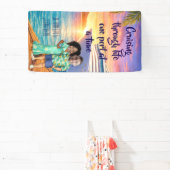 Persoonlijke Caricatuur Koppel Cruise Deur Spandoek (Insitu)