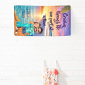 Persoonlijke Caricatuur Koppel Cruise Deur Spandoek (Insitu)