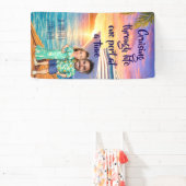 Persoonlijke Caricatuur Koppel Cruise Deur Spandoek (Insitu)