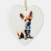 Persoonlijke Carolina Dog Puppy Keramisch Ornament (Rechts)