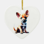 Persoonlijke Carolina Dog Puppy Keramisch Ornament (Voorkant)
