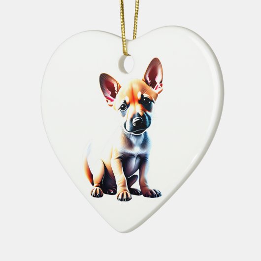 Persoonlijke Carolina Dog Puppy Keramisch Ornament (Links)