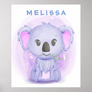 Persoonlijke Cartoon Baby Koala 001 Poster