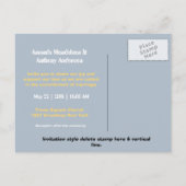 Persoonlijke cartoon bruid en bruidegom uitnodiging briefkaart (Achterkant)