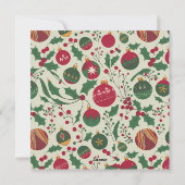 Persoonlijke Cartoon Familie Kerstkaart (Achterkant)