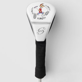 Persoonlijke Cartoon Golfer Driver Hoofddeksel Golfheadcover