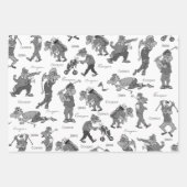 Persoonlijke Cartoon Golfers Inpakpapier Vel (Voorkant 3)