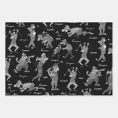 Persoonlijke Cartoon Golfers Inpakpapier Vel (Voorkant)