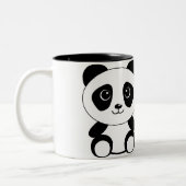 Persoonlijke Cartoon Panda Beer Tweekleurige Koffiemok (Links)
