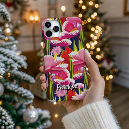 Persoonlijke Cartoon Stijl Klaprozen Hoesje iPhone 16 Pro Hoesje